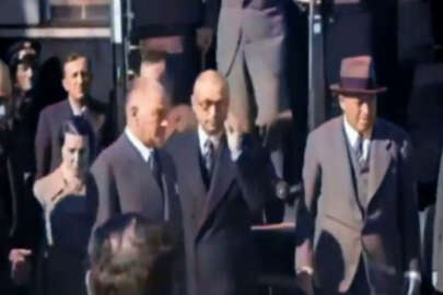 İşte Atatürk'ün hiç görmediğiniz o görüntüleri! Celal Bayar ile...
