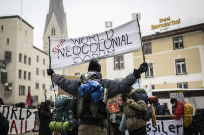 Davos’ta Dünya Ekonomik Forumu protestosu