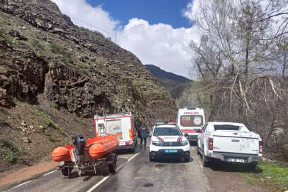 İçinde 3 kişinin bulunduğu araç Munzur Nehri'ne uçtu!