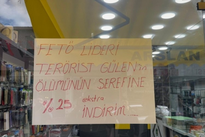 Bursa İznik'te esnaf, Fethullah Gülen'in ölümüne özel indirim başlattı