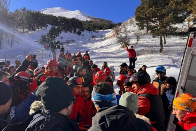 Palandöken'de çığ böyle geldi